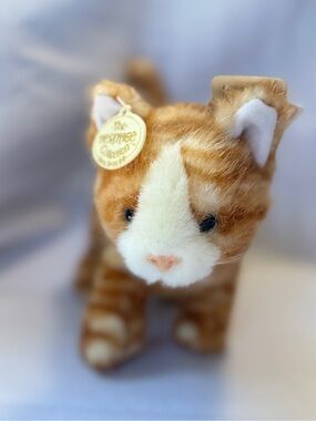 Vintage 1988 Ganz Bros Heritage Collection Orange Tabby Cat Plush, Mint w/ Tags